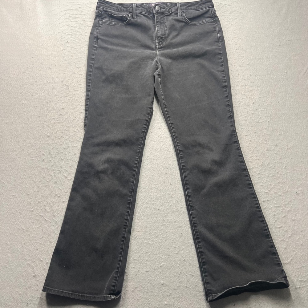 NYDJ Barbara Bootcut Jeans Womens 14 Grey Lift Tuck Stretch Denim Pants 1772